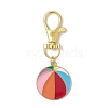 Sports Ball Alloy Enamel Pendant Decoration HJEW-JM02006-4