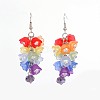 Flower Acrylic Cluster Earrings EJEW-JE01685-1