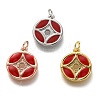 Brass Enamel Charms KK-B026-21-1