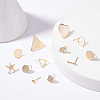 Brass Stud Earring Findings KK-BC0005-44G-4
