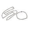 304 Stainless Steel Link Chain Bracelet & Necklace Jewelry Sets SJEW-L199-10P-4