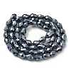 Electroplate Glass Beads Strands X-EGLA-D017-7x5mm-2-3