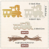 Vehicle Theme Unfinished Blank Wooden Pendants Set for Painting Arts WOOD-WH0124-26J-2