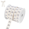 25 Yards Heart Pattern Cotton Ribbons SRIB-BC0001-48C-1