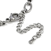 Anti-Tarnish 304 Stainless Steel Oval Link Chain Anklets AJEW-A057-01P-3