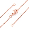 0.9MM Brass Box Chain Necklace Making NJEW-D302-77RG-1