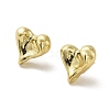 Heart Rack Plating Brass Stud Earrings EJEW-M240-05G-1