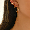 Stainless Steel Ring Tassel Earrings Sets OV1980-3-3