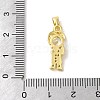 Rack Plating Brass Micro Pave CLear Cubic Zirconia Pendants KK-C053-07A-G-3