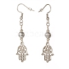 Alloy Hamsa Hand Dangle Earrings EJEW-JE04911-03-2