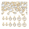 50Pcs Alloy Micro Pave Cubic Zirconia Charms FIND-PH0023-64G-7