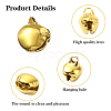 300Pcs 2 Colors Iron Bell Charms IFIN-YW0003-70-3