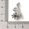 Brass Micro Pave Cubic Zirconia Pendants KK-B122-03B-P-3