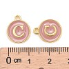 Golden Plated Alloy Enamel Charms ENAM-S118-07C-3