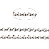 Tarnish Resistant 304 Stainless Steel Flower Link Chains STAS-B041-08P-2