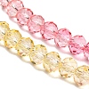 Transparent Painted Glass Beads Strands DGLA-A034-T6mm-A07-4