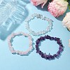 3Pcs 3 Styles Natural Mixed Gemstone Chips Stretch Bracelets Set BJEW-JB11060-03-2