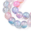 Baking Painted Crackle Glass Bead Strands X1-DGLA-R053-03I-3