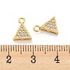 Rack Plating Brass Micro Pave Cubic Zirconia Charms KK-C038-07G-3