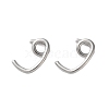 304 Stainless Steel Earring Finding STAS-L282-001P-1