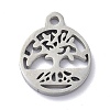 Non-Tarnish 304 Stainless Steel Charms STAS-C038-02P-1