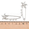 Starfish 304 Stainless Steel Safety Pins Brooch Findings SA-CBA098D-16H-P03-3