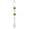 Glass Octagonal Bead Hanging Suncatchers HJEW-JM02217-4