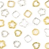 100Pcs 10 Styles Alloy Bead Frame FIND-FS0004-92-2