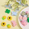 CHGCRAFT 16Pcs 8 Style Food Grade Eco-Friendly Silicone Beads SIL-CA0002-06-5