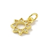 Brass Micro Pave Cubic Zirconia Charms KK-M283-23B-01-2