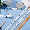 9 Yards Imitation Leather Ribbon with Platinum Plated Alloy Eyelets OCOR-AR0001-64B-4