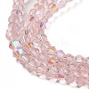 Transparent Electroplate Glass Beads Strands LS-GLAA-F029-4mm-D26-3