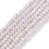 Electroplate Opaque Solid Color Glass Beads Strands X-EGLA-A044-P1mm-L19-1