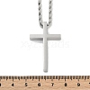 Religion Cross 304 Stainless Steel Pendant Rope Chain Necklaces NJEW-L157-09P-4