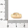 Brass Micro Pave Clear Cubic Zirconia Spacer Bars KK-C031-46G-3