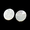 Carved Natural White Shell Cabochons SSHEL-N038-08C-01-2