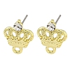 Rack Plating Alloy Stud Earring Finding FIND-C053-03G-01-1