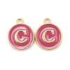 Golden Plated Alloy Enamel Charms X-ENAM-S118-08C-1