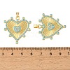 Brass Micro Pave Sky Blue Cubic Zirconia Pendants CU-CBA6938-07G-04-3