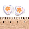 Floral Printed Porcelain Beads PORC-A033-01F-3