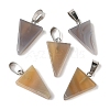 Natural Grey Agate Pendants G-B127-04P-08-1