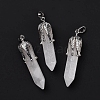 Natural Quartz Crystal Big Pointed Pendants G-E059-03AS-09-2