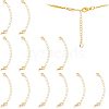 SUPERFINDINGS 14Pcs Brass Chain Extender KK-FH0004-87-1