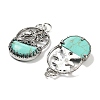 Synthetic Turquoise Bag Pendants G-Q163-06AS-01-2