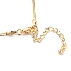 Brass Flat Snake Chain Necklaces for Women NJEW-Q344-04G-3