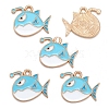 Sea Animal Alloy Enamel Pendants PW-WGE87A6-16-1