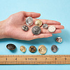 64Pcs 16 Style Brass Shank Buttons BUTT-TA0001-09-14