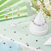 200Pcs 10 Colors Brass Rhinestone Spacer Beads RB-SP001-08A-4