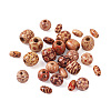 Printed Natural Wood Beads WOOD-TA0001-14-11