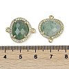 Natural Green Strawberry Quartz Faceted Oval Links G-B126-01G-02-3